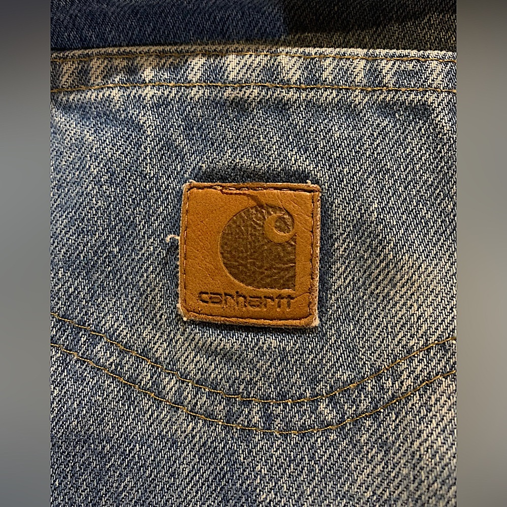 Carhartt Jeans Men’s 42x34 Blue Jeans Relaxed Fit Straight Leg - Picture 4 of 6